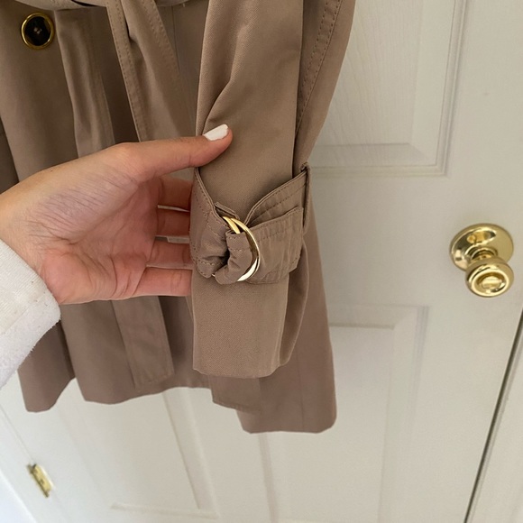 Ellen Tracy beige tan trench coat size small - Picture 9 of 11